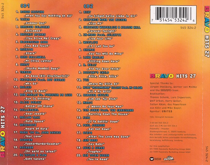 Various - Bravo Hits 27 (2 CDs) – second-cd.de