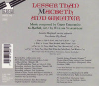 Örjan Fahlström - Lesser than Macbeth and greater