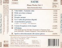 Satie - Piano works vol. 3 (Körmendi)