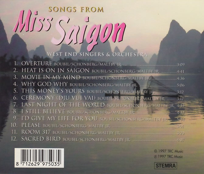 Songs from miss saigon west end singers orchestra second cd de